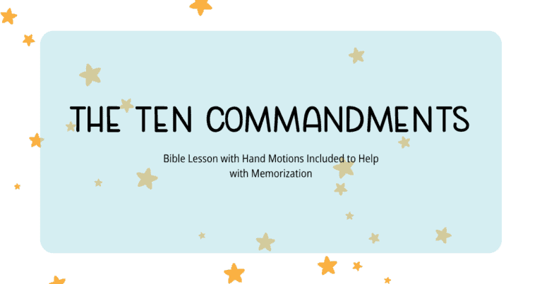 The ten commandments bible lesson