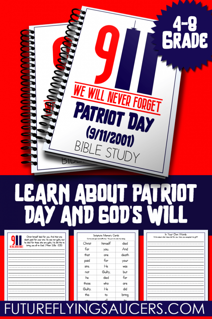 Use this 12-page Patriot Day (September 11) Bible Study Pack to talk about some difficult topics with children 4-8th grades.