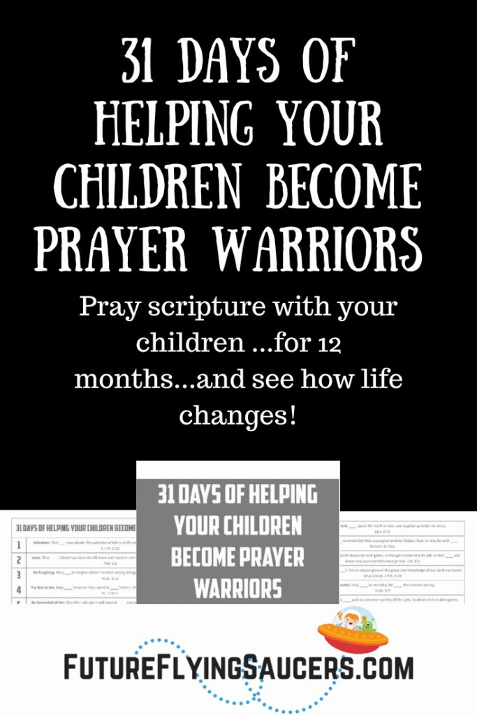 31 Days of Helping Your Children Become Prayer Warriors Pinterest Image