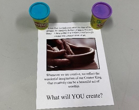 Play dough worship station